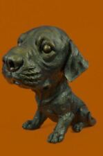 Adorable Labrador puppy Bronze Art Deco Sculpture Figurine Dog Statue Gift DEAL picture