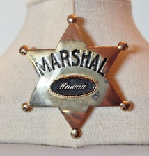 RARE Vintage Replica Marshal Badge Hawaii Gold Star picture