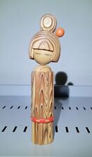 Kokeshi Doll - Girl in Traditional Japanese Dress, Handcrafted Wooden Figure picture