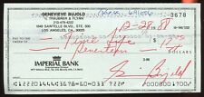 Geneviève Bujold signed check autograph auto Canadian Actress picture