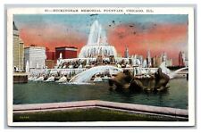 Chicago, IL Illinois, Buckingham Memorial Fountain, Postcard Posted 1930 picture