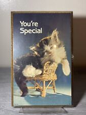 Vtg 1979 Paula's Impressions Wooden Plaque Youre Special Kitten Wall Decor NEW picture