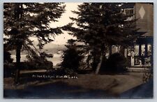 At the Hedges Blue Mountain Lake, New York Real Photo Postcard RPPC picture
