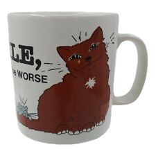 Vintage Cat Mouse Mug Cup Made in England Relax It Could Be Worse picture