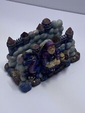 Vintages 90s Merlin Wizard And Dragon Napkin Or Paper Holder Hand painted 5”x3” picture