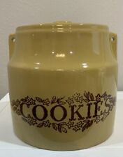 Vintage Monmouth,  Pottery Stoneware Cookie Jar USA-Crock Cookie Jar No Handle picture