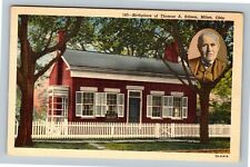 Milan OH-Ohio, Birthplace Thomas A. Edison, Outside, Vintage Postcard picture