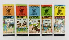 Vintage Matchbook Covers GULF GASOLINE 5pc Hillbilly Comics Plainfield IND.  picture
