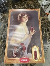VINTAGE ORIGINAL 1927 Flapper EARLY COCA-COLA GIRL POSTER EXCELLENT CONDITION picture