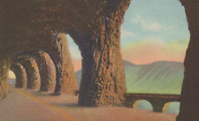 Daylit Tunnel at Mitchell's Point on Columbia River OR Linen Vintage Post Card picture