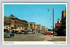 Kearney NE-Nebraska, Central Avenue, Antique, Vintage Souvenir Postcard picture