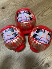 3 Set Daruma 150mm 15cm Japanese Tumbling Doll Dharma Lucky MADE IN JAPAN Happy  picture