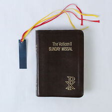 The Vatican II Sunday Missal St. Paul Editions Genuine Leather 1974 and Bookmark picture