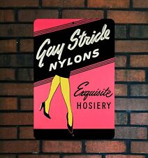 Retro Gay Stride Nylons HIGH QUALITY METAL sign. picture