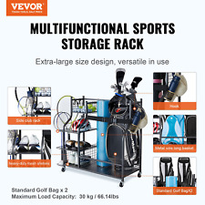 VEVOR Golf Storage Garage Organizer, 2 Golf Bag Stand Holder and Other Sports Eq picture