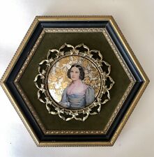 VTG 1950's E.A Riba Co Inc Brooklyn NY #823 Cameo Lady Hexagonal Plaque Mint Con picture