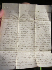1852 LETTER SIGNED DATED AND STAMPED WITH SEAL  BBA-40 picture