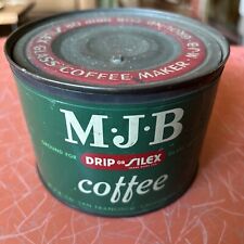 VINTAGE M.J.B. Drip or Silex COFFEE CAN TIN  SAN FRANCISCO With Lid picture