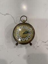 Vintage Linden Round Gold Filigree Alarm Clock West Germany Made. picture