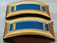 One pair US ARMY Men’s Dress Rank Shoulder Straps 2nd Lt Intelligence picture