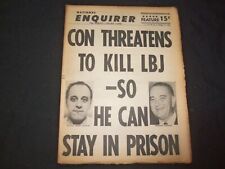 1965 OCTOBER 10 NATIONAL ENQUIRER NEWSPAPER- CON THREATENS TO KILL LBJ - NP 7395 picture