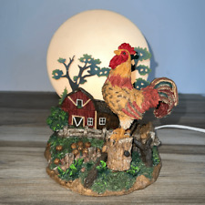 Rooster Lamp Night Light Resin Metal Farmhouse Farmyard Detailed Country Living picture