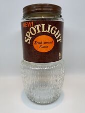 Vtg Kroger Spotlight Instant Coffee Glass Jar Paper Label Lid 14 Oz PROP 9