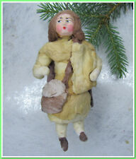 Vintage antique Christmas German spun cotton ornament figure #7624 picture