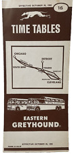 Eastern Greyhound Bus Time Table 1958 Vintage No 16 Chicago Detroit Cleveland picture