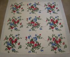 Vintage 1950s Cherries/Blueberries Cotton Tablecloth 53