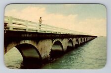 FL-Florida, Channel #2, Overseas Highway, Antique, Vintage c1953 Postcard picture