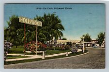 Hollywood, FL-Florida, The Circle, c1954 Vintage Postcard picture