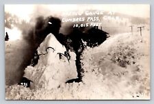 RPPC Opening Narrow Gauge Cumbres Pass Snow Colorado Real Photo P750 picture