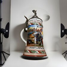 Antique German Germany | Prinz Karl | 118 Worms |Porcelain Lidded Beer Stein Mug picture