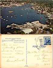 Vintage Postcard - Old Maine Postcard - Aerial View Boothbay Harbor, MA picture