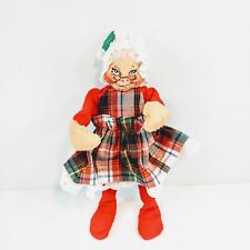 Vintage Annalee Mobilitee Mrs. Claus Poseable Christmas Doll w/Cap & Dress 1963 picture