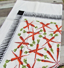 Vintage STARTEX Carrots Flour Sack Kitchen Dish Towel Tablecloth 27x32