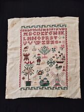 vintage beautiful alphabets embroidery sampler needlework small panel item695 picture