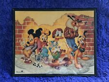 Vintage-22x17 Walt Disney Wood Wall Plaque- Mickey, Minnie, Goofy, Donald Duck picture