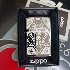 Zippo 28981 Harley Davidson Laser Engrave High Polish Chrome picture
