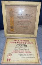 Authentic Vintage Original Framed 1957 Shell Gas Oil Training Certificate Lot picture