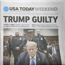 ☑️ USA Today 5/31/24, May 31 2024, Convicted Donald Trump Guilty Collectable Art picture