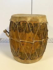 Antique Original Native American Indian Large Ceremonial Drum; 1890's to 1930's picture
