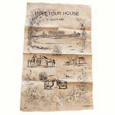Vintage Linen Tea Towel Kitchen Souvenir Scotland Hopetoun House Outlander picture