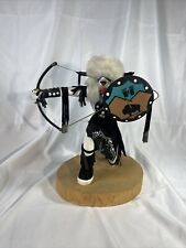 Vintage Navajo Kachina Doll White Buffalo Warrior Native American Signed 14” picture