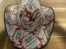 Budweiser  Novelty Cowboy Hat Cardboard Beer Box One Size Fits Most Adults picture