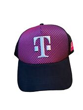 T Mobile In Crowd Advertising Pink Black Snapback Trucker Cap Hat 2019 Stripes picture