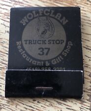 Wolf Clan Truck Stop 37 Restaurant & Gift Shop *Unstruck* Matchbook 70s-80s picture
