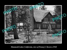 OLD 8x6 HISTORIC PHOTO OF MAMMOTH LAKES CALIFORNIA VIEW OF PENNEYS TAVERN 1940 picture