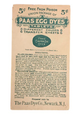 c1900 Paas Easter Egg Dyes 5 Cent Envelope With Transfer Sheets P52A picture